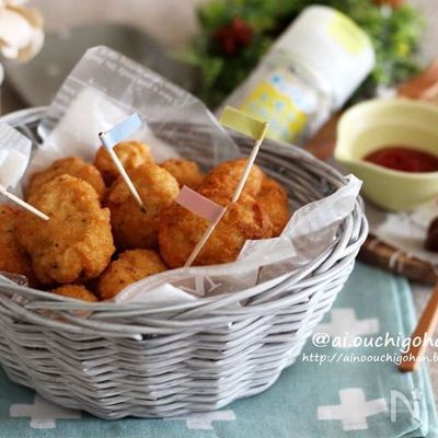 豆腐とむね肉で♡本格派さんのためのレモンバジルチキンナゲット