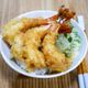 自家製丼つゆで作る「ミニ海老天丼」