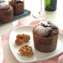 ホットケーキミックスで☆いちじくとくるみのココアマフィン