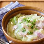 春キャベツとベーコンのやさしいクリーム煮【作り置き】
