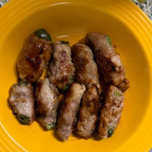 チョビの助の作ってみた!投稿(ししとうのしそ味噌肉巻き)