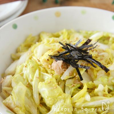 5分で完成!やみつき*白菜とツナの爽やかサラダ