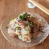 切って混ぜるだけ！【白身魚の刺身の塩昆布和え】