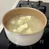 春雨と豆腐のふわふわたまごスープの工程1