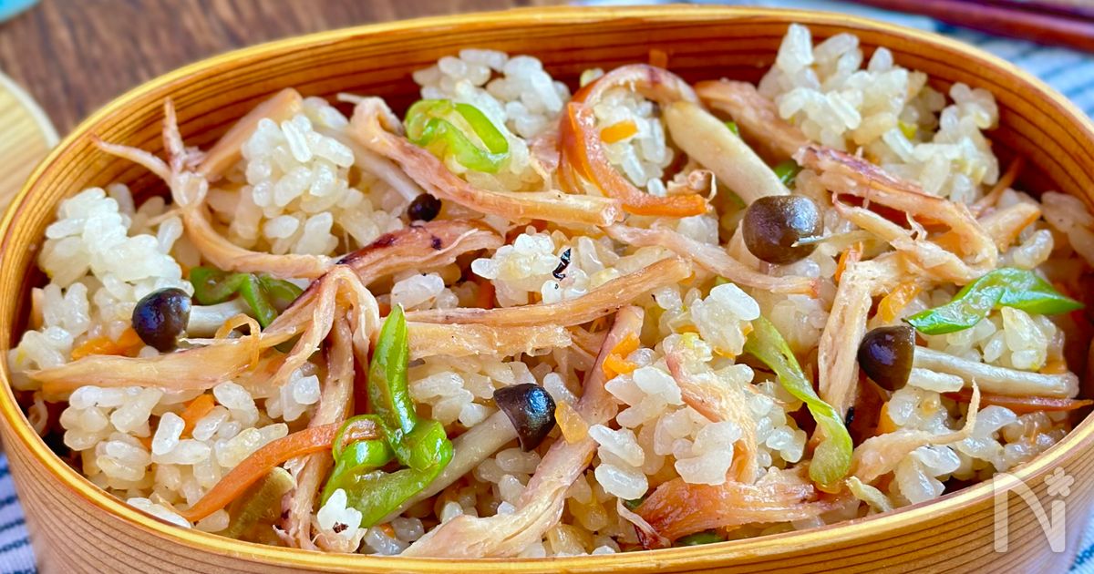 ＼調味料1つ♪／さきいかで絶品！いか飯