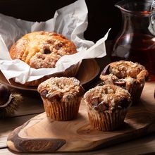 栗のマフィン 栗の渋皮煮を使ったラム酒香る簡単ケーキ
