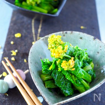 菜の花のからしあえ【あと一品の春の香り*作り置き】
