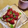 ナムディの作ってみた!投稿(ダブル苺のカスタードトースト【おうちカフェ・カフェ風】)