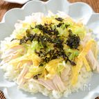 【蒸し鶏のコク旨ちらし寿司】本鶏だしの旨味でご飯＆鶏肉が絶品