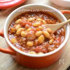 米粉の【チリビーンズ】混ぜてレンチン！簡単☆ご飯にもパンにも