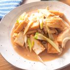ご飯が進む・超簡単♡厚揚げと鶏ひき肉の甘味噌ねぎ炒め煮
