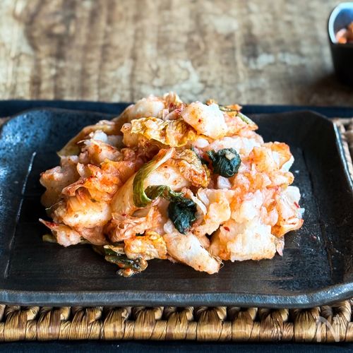 ホックリ長芋のキムチ和え