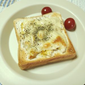 M＊Pの作ってみた!投稿(サラダチキンで♪チキマヨトースト)
