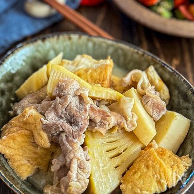 我が家の定番《筍と厚揚げの味噌煮込み》