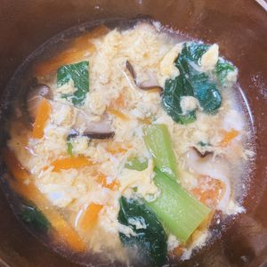 haru*の作ってみた!投稿(【小松菜と卵のとろみ中華スープ】ごま油香る♬栄養満点スープ♡)