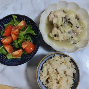 ももたの作ってみた!投稿(【温活・美肌】手羽元と長芋のやさしい参鶏湯風スープ)