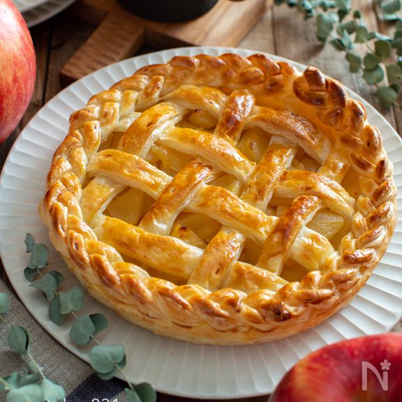 アップルパイ。冷凍パイシート＆レンジりんご＆型なしで簡単！