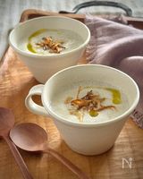 ごぼうとれんこんと里芋の豆乳ポタージュスープ