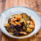 簡単に作る「茄子と海老のそう麺つゆ煮」