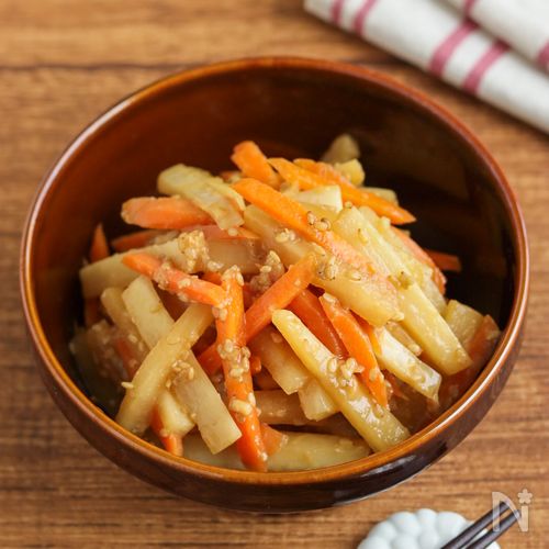 お弁当におすすめ◎大根とにんじんの味噌きんぴら