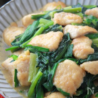 驚く柔らかさ!鶏胸肉と小松菜の中華煮