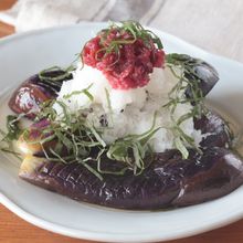 焼きなすの梅おろし浸し
