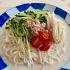 hananekoの作ってみた!投稿(ツナとトマトの冷たい豆乳そうめん)