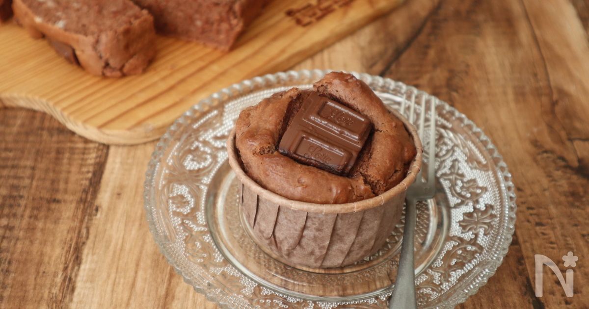 プリンとホケミで作るチョコレートマフィン(パウンドケーキ)