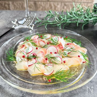 【真鯛のカルパッチョ】スーパーのお刺身が変身！夏にぴったり