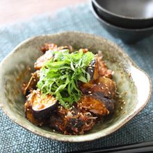 【なすのコチュ味噌おかか炒め】レンチンで簡単!めちゃ旨♪