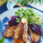 【ご飯がススム】焼くだけ簡単＊とろとろ茄子のしょうが焼き