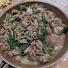 NYの作ってみた!投稿(【豚こま、新玉ねぎ、小松菜のスタミナ焼き】安旨くてやわらかい)