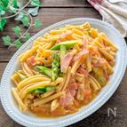 アスパラとフレッシュトマトのパスタ