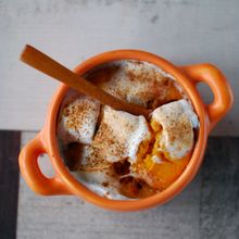 かぼちゃとレーズンとマシュマロのしっとりケーキ
