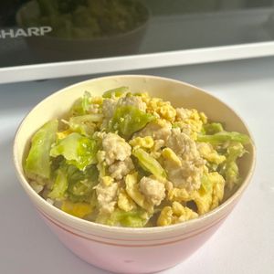りりの作ってみた!投稿(【肉みそキャベたま炒め】パパッと美味しい！ご飯が進む♡)