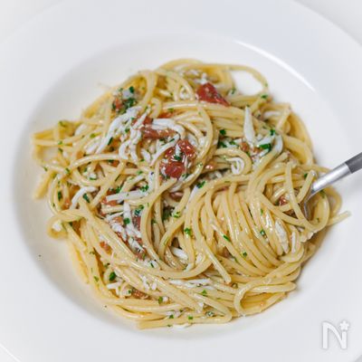 調味料２つ！混ぜるだけ和風梅しそパスタ