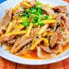 10分で爆速おかず♪【豚こまたけのこもやしのスタミナ炒め】の工程4