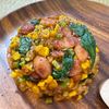 楽ラク手抜キッチン🐶🐾の作ってみた!投稿(バター風味♪焼き肉のタレ炒飯【夏休みごはんにも】)