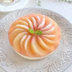 桃のミルクティーレアチーズケーキ