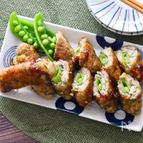 【スナップえんどう入り豚つくね】食感も楽しめる春のつくね🌸