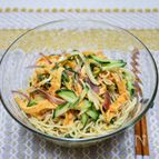 肉系なし「薬味たっぷりで食べるぶっかけ冷麺」