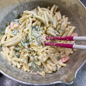 あられちゃんの作ってみた!投稿(昭和の定食屋さんの味！ぷりぷりマカロニサラダ)