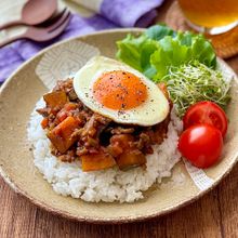 レンジでカンタン♩かぼちゃキーマカレー