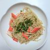 ふうかの作ってみた!投稿(1分副菜♡『もやしとカニカマの胡麻和え』レンジで完成♪)