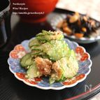 朝食のお供に「きゅうりの梅すりごま和え」
