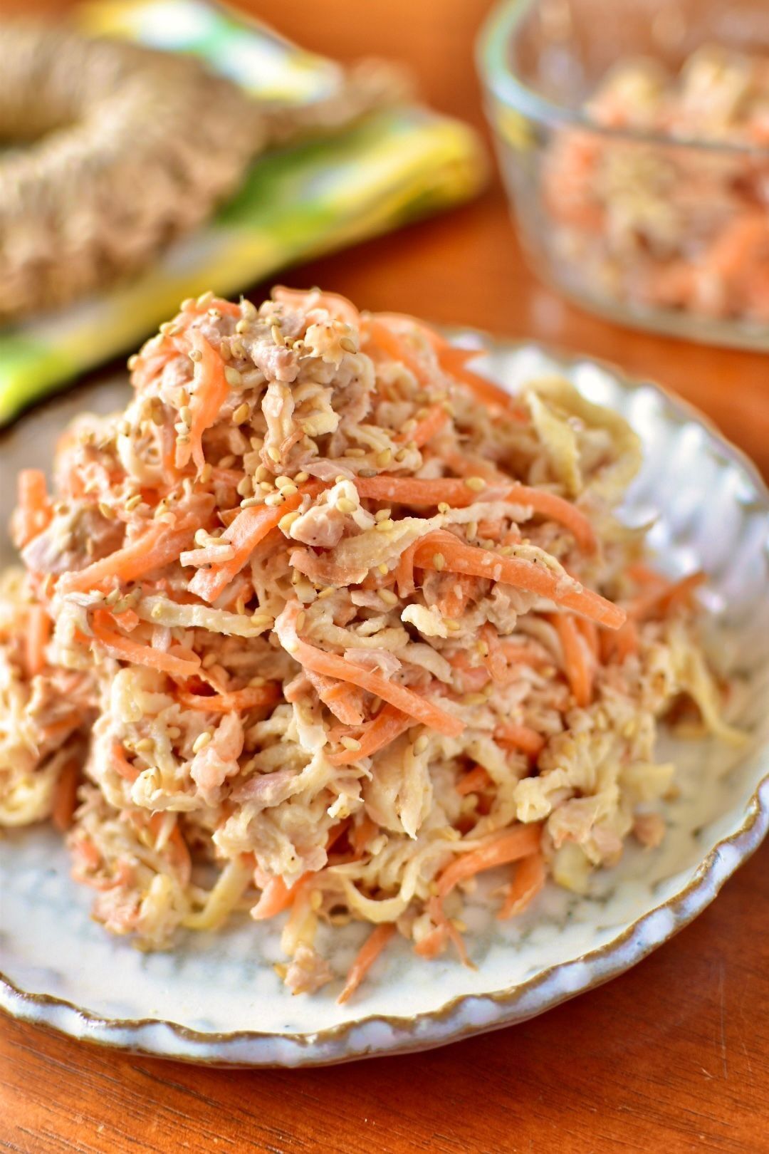 切り干し大根とにんじんの腸活ツナマヨ