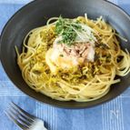 茹でた麺にのせるだけ！簡単美味しい！ツナと高菜のおろしパスタ