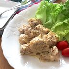 豆乳でヘルシー美味しい♡クリーム粒マスタードチキン