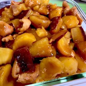 3momの作ってみた!投稿(ほっくりホクホク♡冷凍栗と鶏もも肉のうま煮)