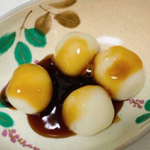 Kの作ってみた!投稿(もちもち♪ミルク白玉のみたらし団子)